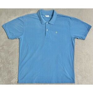 Ben Silver Charleston Men's XL Blue Cotton Pique Palmetto Preppy Polo Shirt